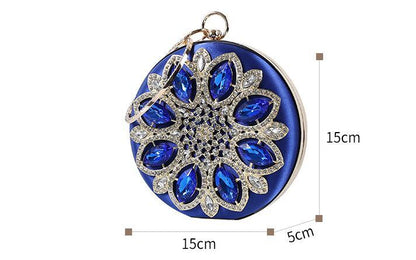 fashion rhinestone diamond silk womens bag hand holding dinner bag dress decoration