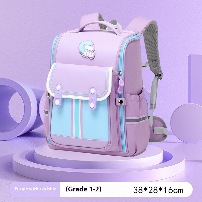 Primary School Boys And Girls Large Capacity 1-6 Grade Burden Reduction Waist Support Astronaut Bag