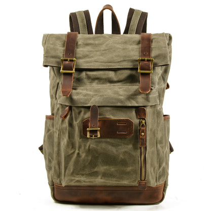 muchuan canvas outdoor mountaineering waterproof breathable travel backpack