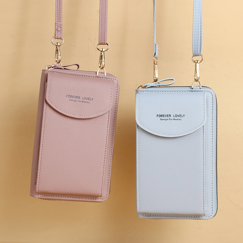 mobile phone crossbody bags clutch large capacity long wallet shoulder bag women