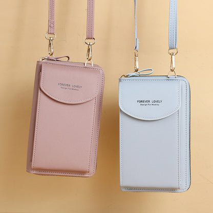 mobile phone crossbody bags clutch large capacity long wallet shoulder bag women