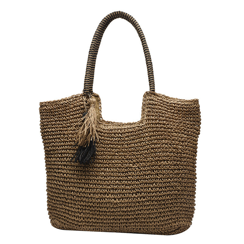 winter fashion straw casual tote bag