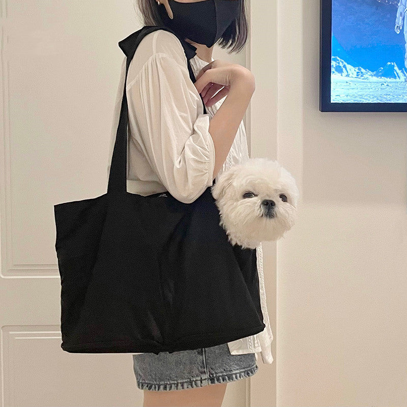 pet folding out back dog bag portable