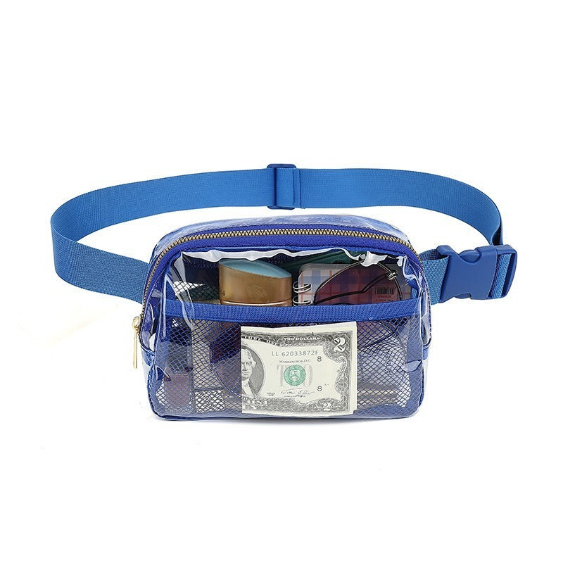 female minimalist casual transparent waist bag