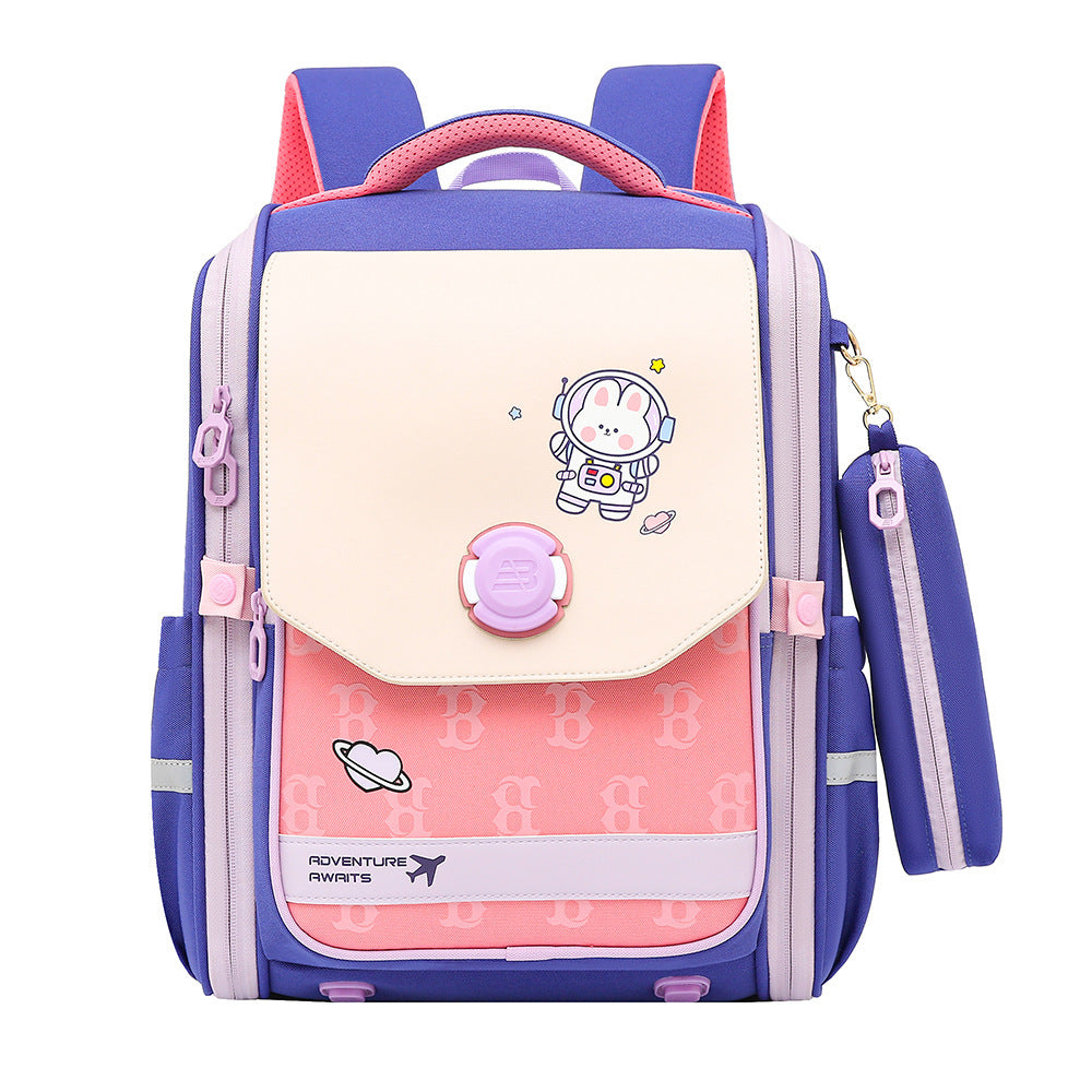 One Piece Dropshipping Primary School Student Schoolbag Boys And Girls Burden Reduction Spine Protection