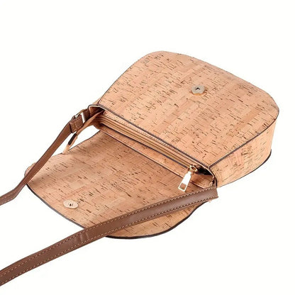 new cork printed flip saddle bag versatile casual