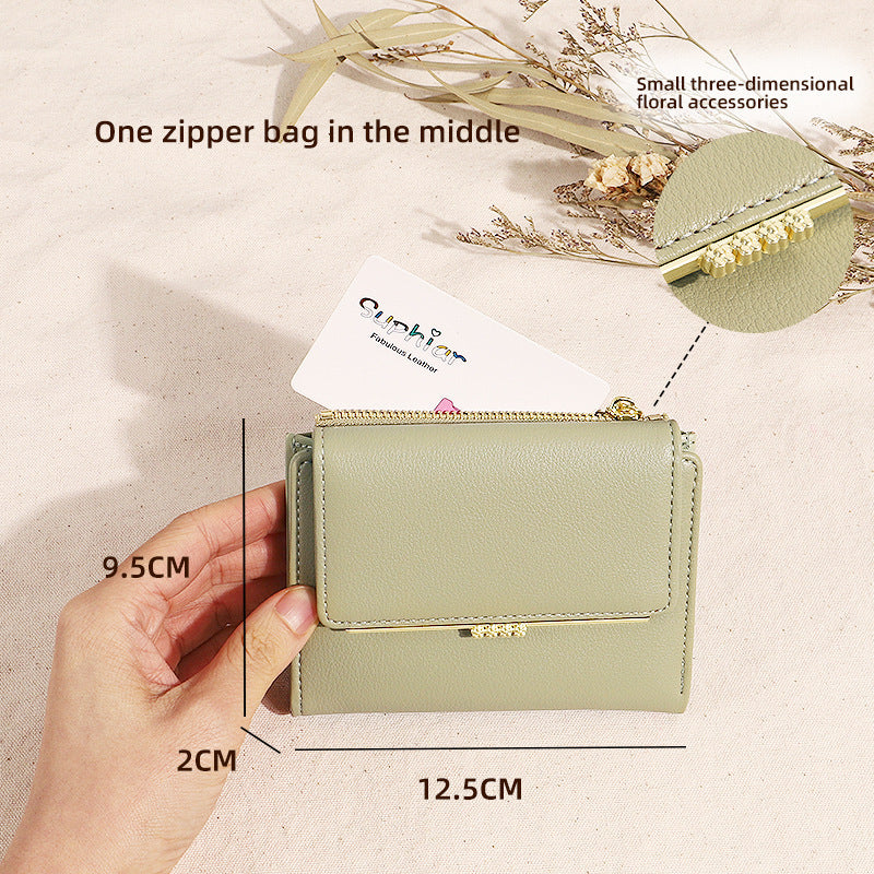 womens simple long zipper wallet