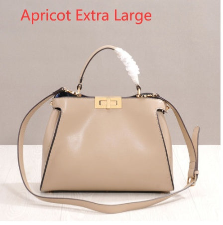 big bag white collar fashion new cat bag leather leather leather