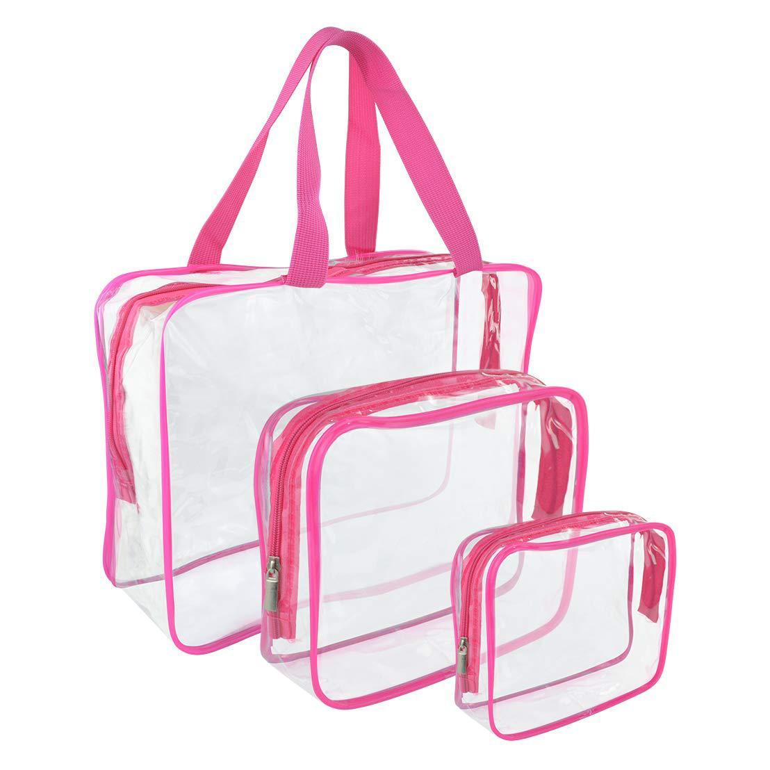 pvc waterproof wash cosmetic bag three piece set