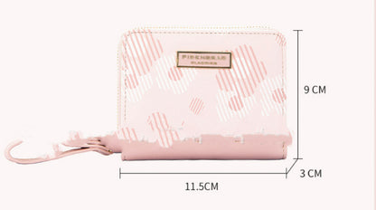 new creative hazy flower womens wallet zipper