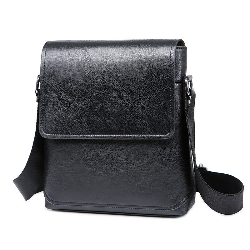 casual simple business leather waterproof mens bag