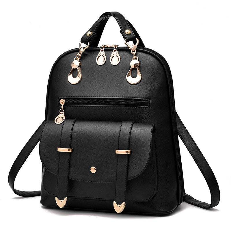 female bag fashion pu leather dual use backpack