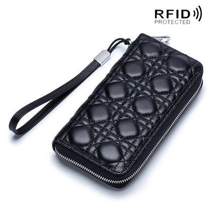 womens long multifunctional leather large capacity wallet