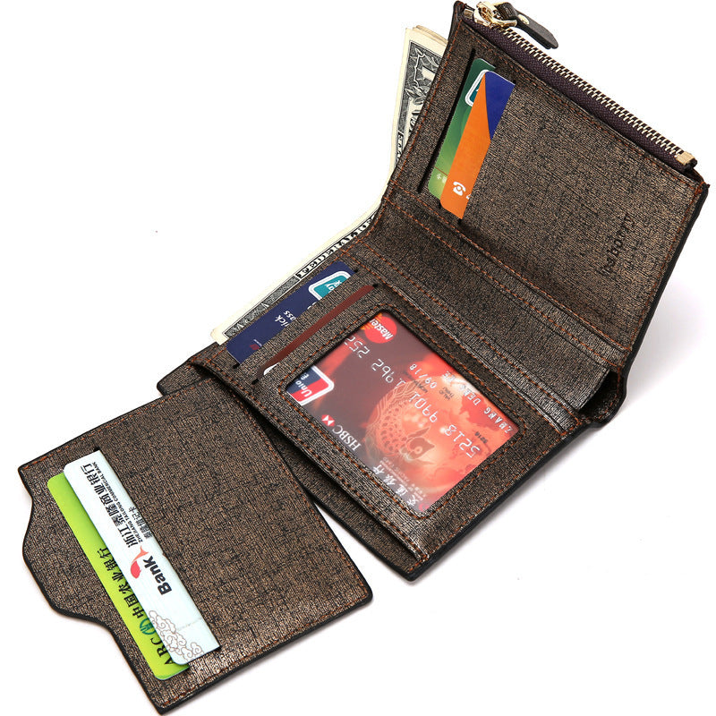 gold sand business mens wallet