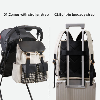 womens fashion multifunctional with diaper pad large capacity travel backpack