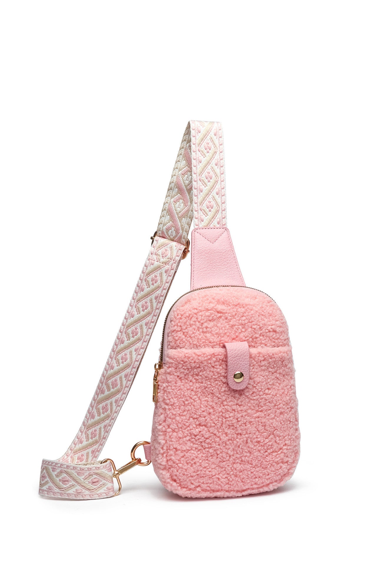 ethnic style shoulder strap crossbody casual fur bag
