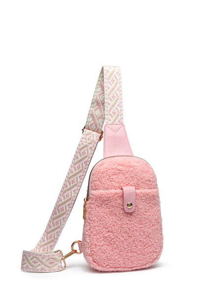 ethnic style shoulder strap crossbody casual fur bag