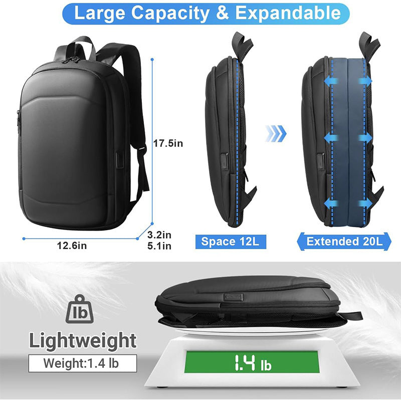 computer backpack belt usb charger port