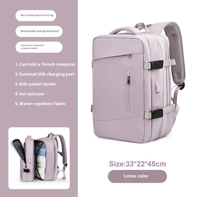 scalable new business travel large capacity computer schoolbag women