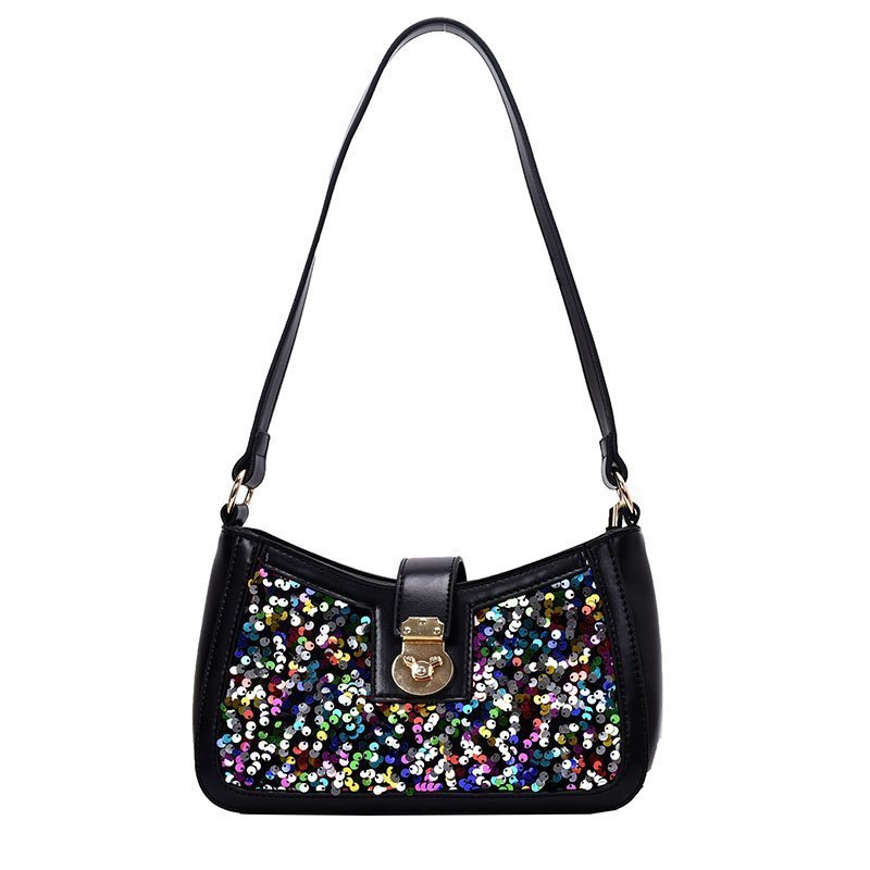 sequin buckle armpit bag womens popular one shoulder bag