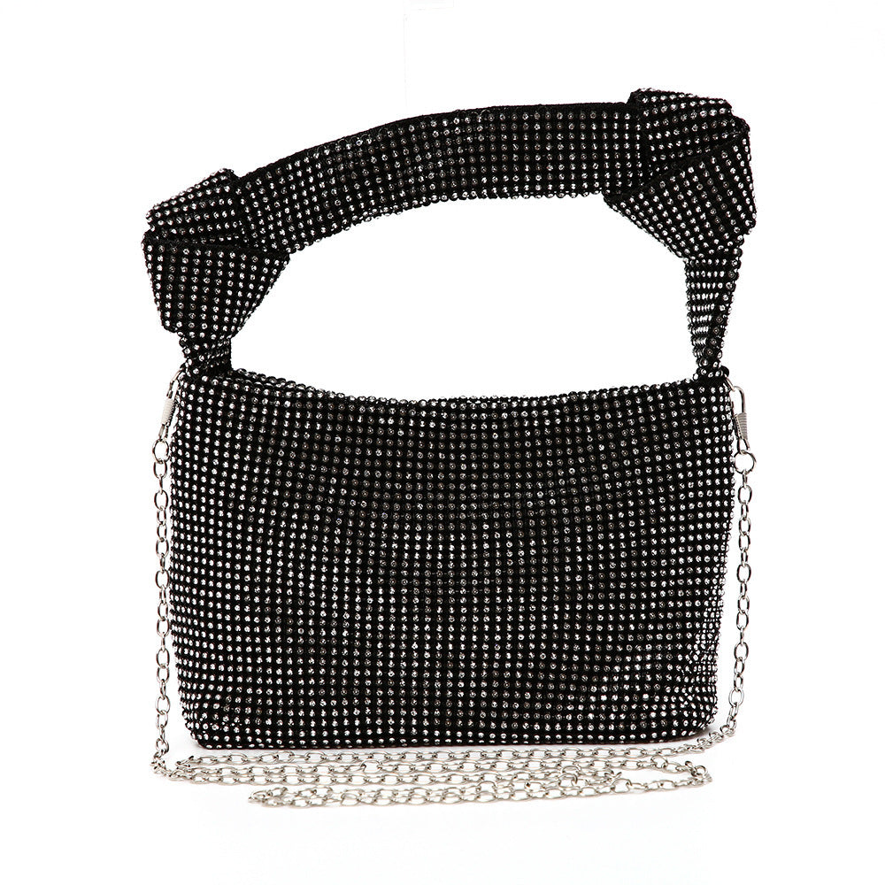 dinner set with diamonds hand knotted rhinestone evening bag