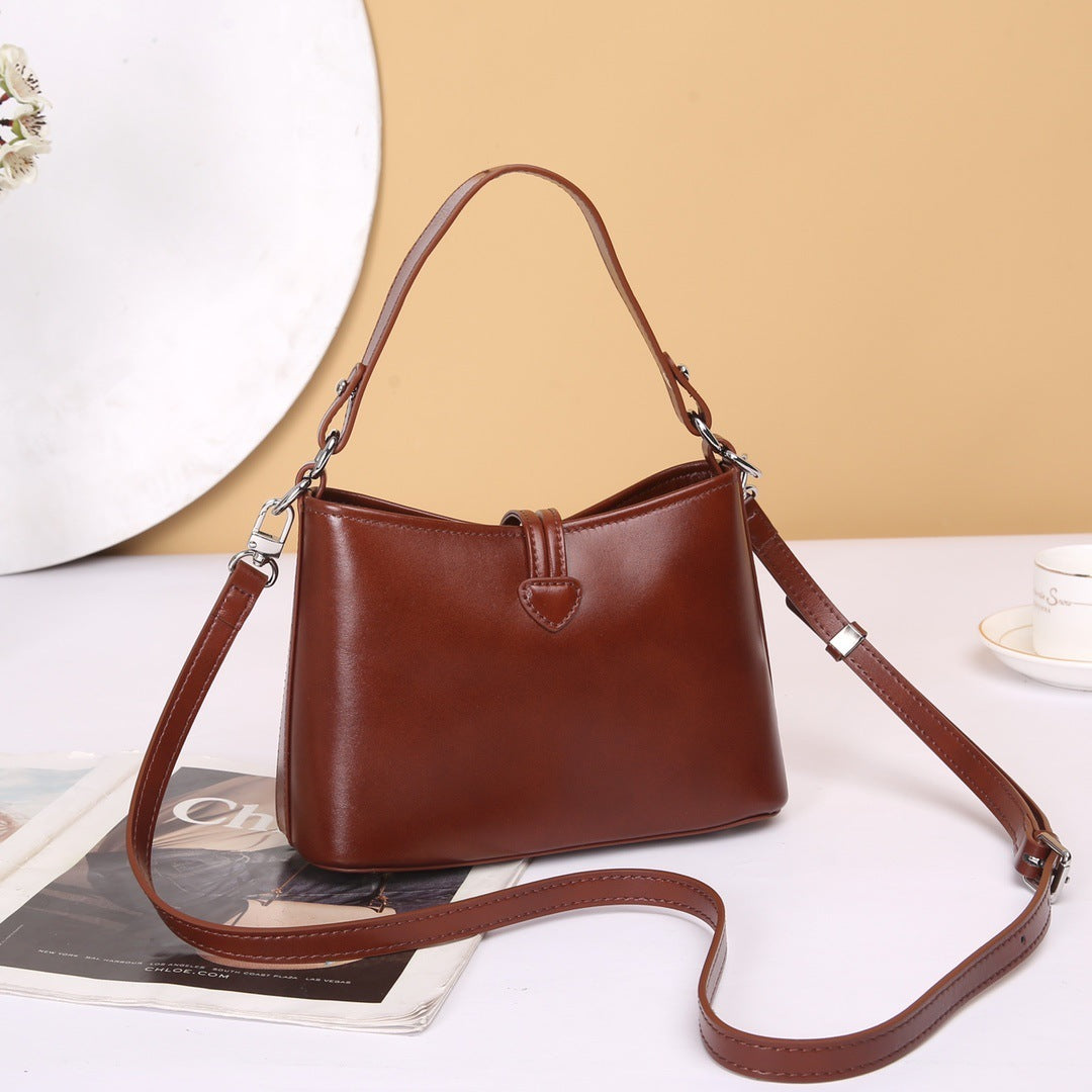 genuine cattlehide leather surface tote bag