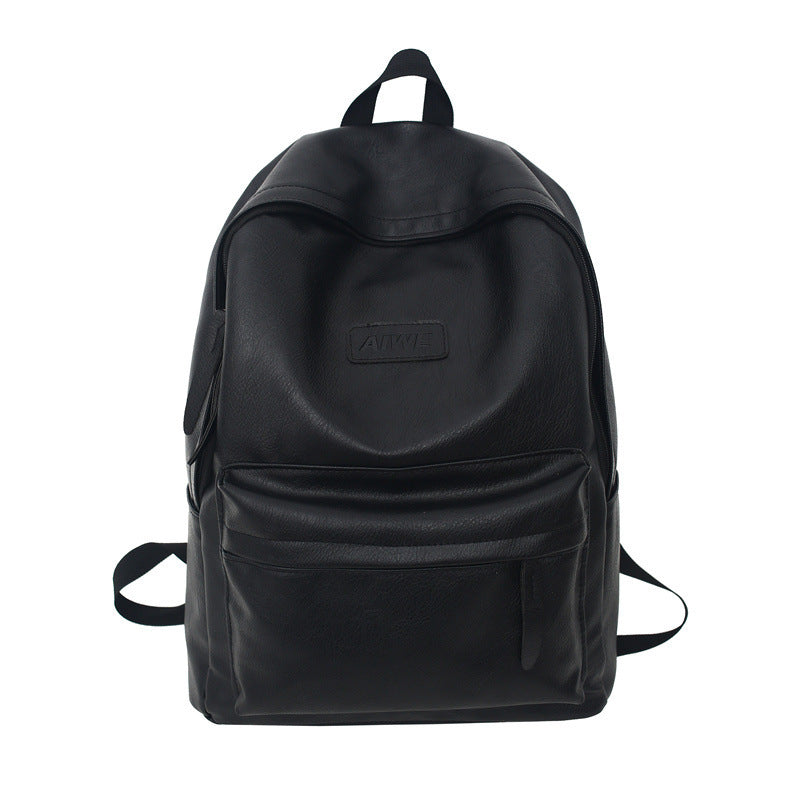 solid color large capacity student backpack