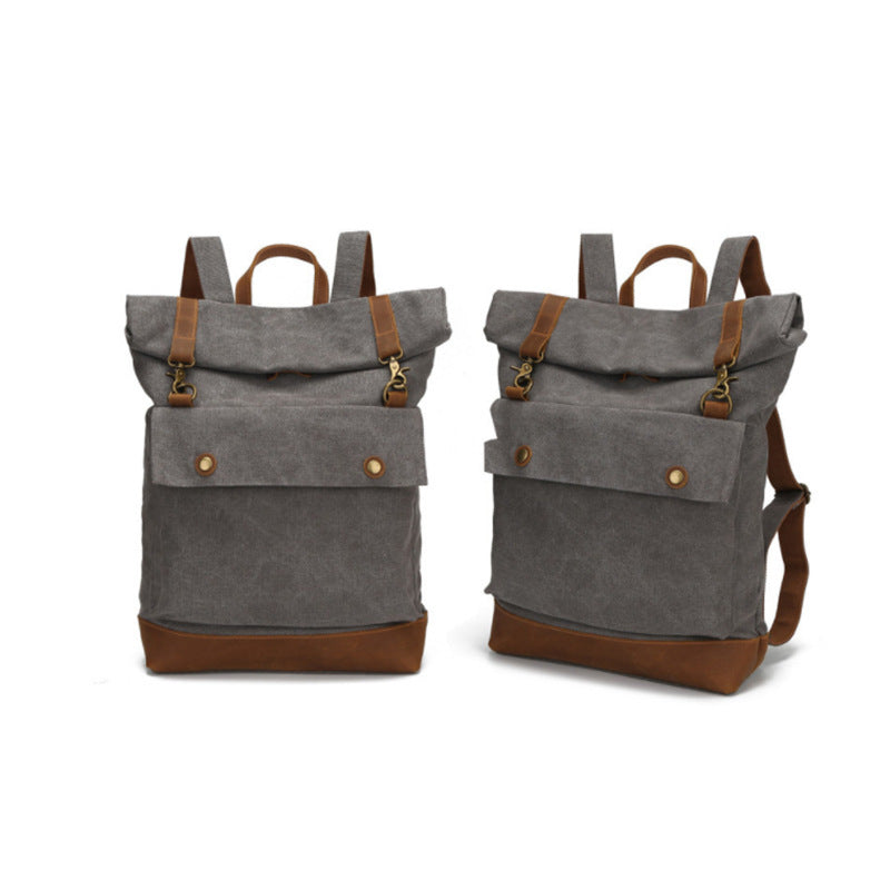 one shoulder roll top roll cover backpack