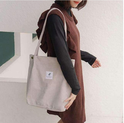 womens shopping bag large ladies canvas shoulder bags tote shopper eco reusable bag cotton cloth handbag for women