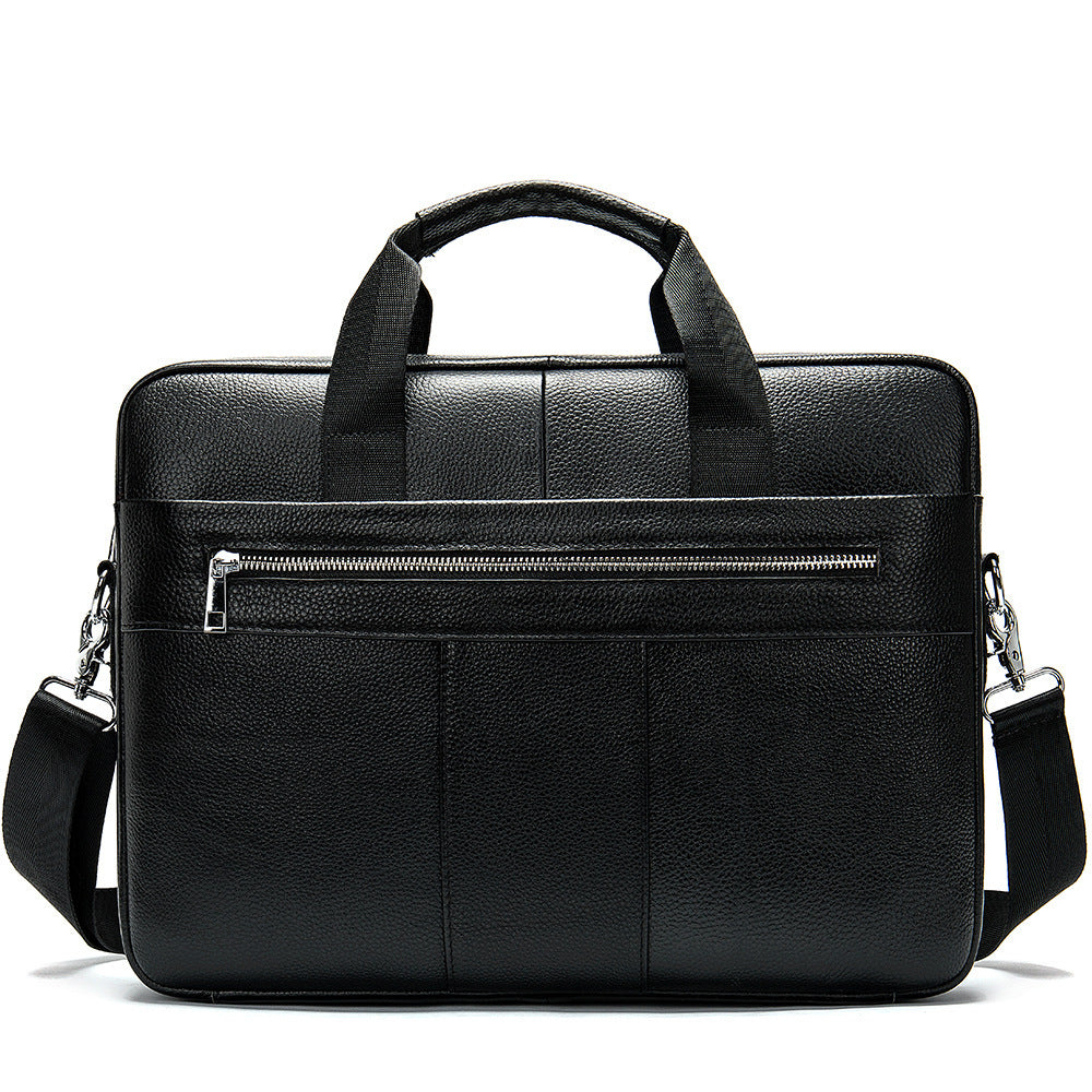 leather retro casual briefcase light business