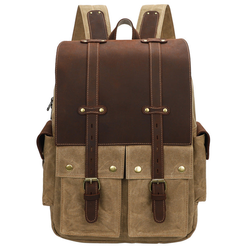 fashion retro mens canvas backpack