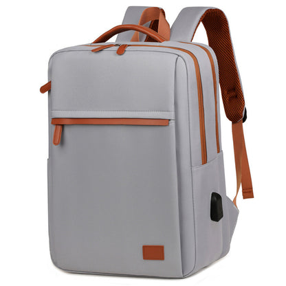 Large Capacity Solid Color Oxford Cloth Backpack