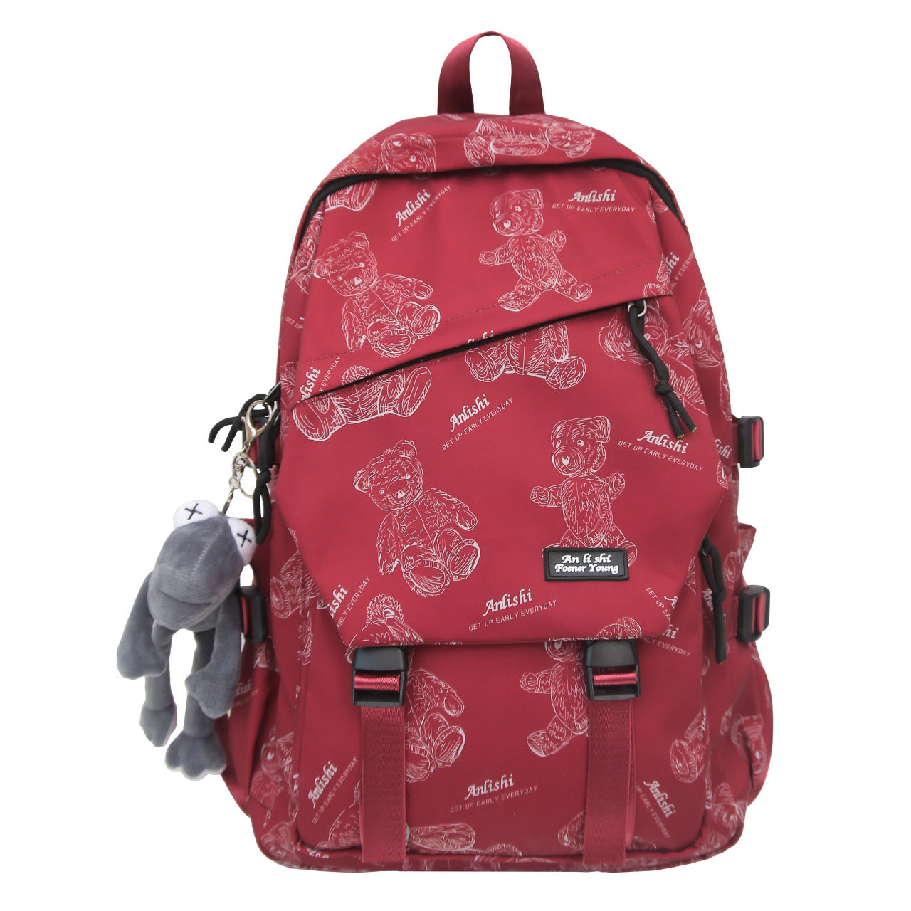 Large Capacity Solid Color Wear-resistant Backpack