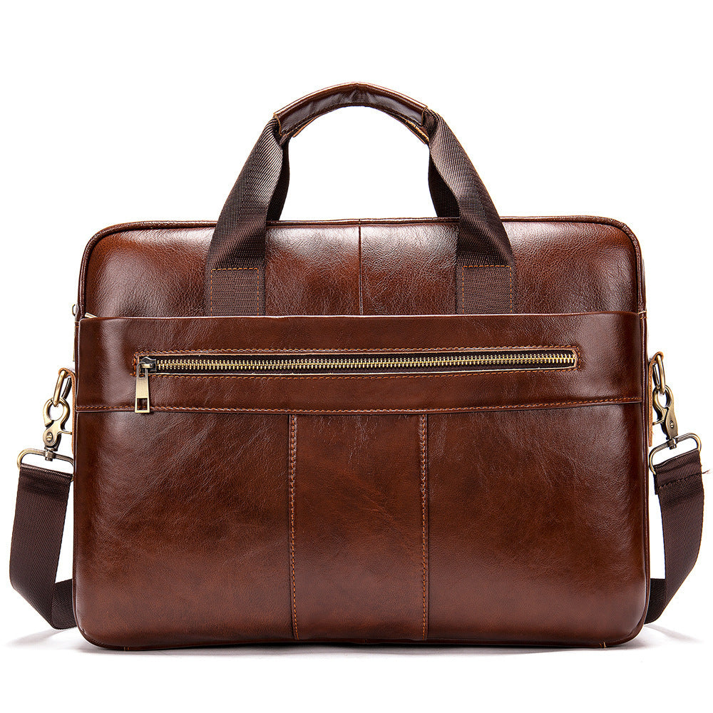 leather retro casual briefcase light business