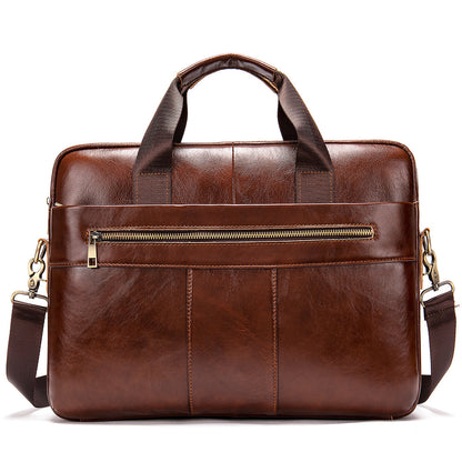 leather retro casual briefcase light business