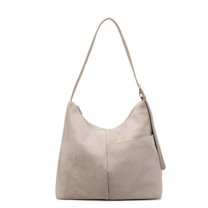 Suede-look High-capacity Versatile Crossbody Bag