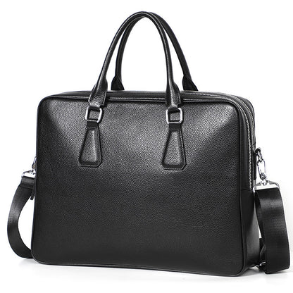 handbag mens leather briefcase cowhide horizontal large capacity