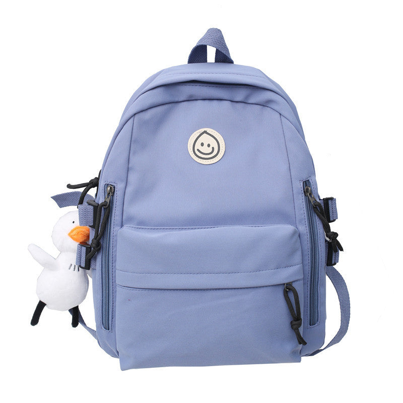 student backpack mori pure color junior high school campus backpack