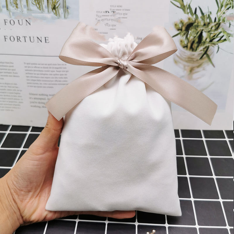 white cosmetic bag jewelry bag jewelry packaging small bag