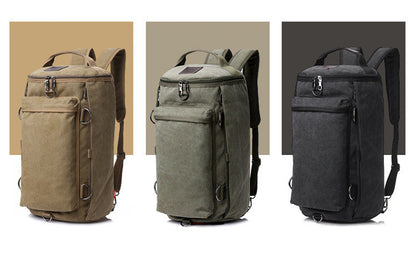 mens canvas multifunctional large capacity backpack