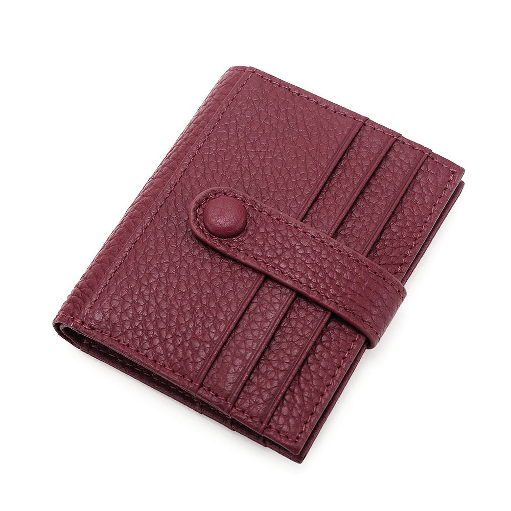 womens short cowhide mini wallet