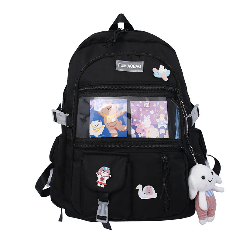 large capacity college style junior high school college student schoolbag