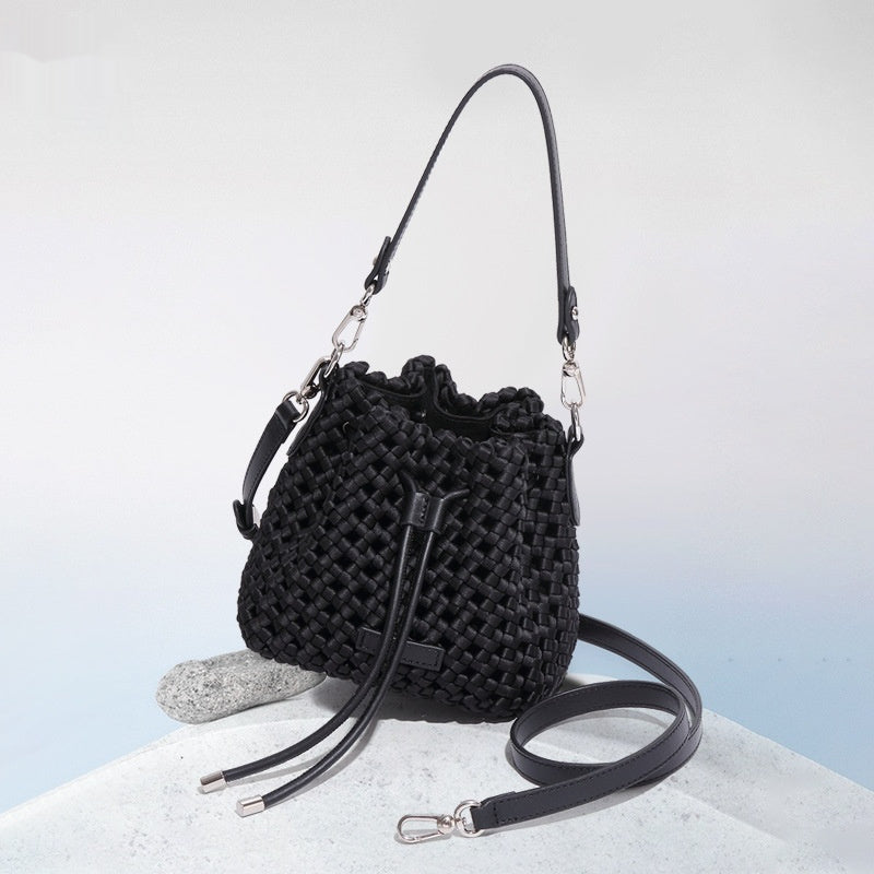high grade windmill knot bucket bag hand woven