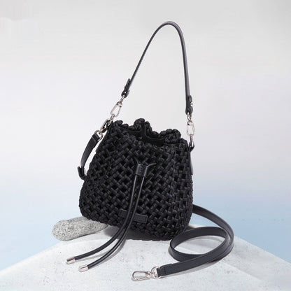 high grade windmill knot bucket bag hand woven