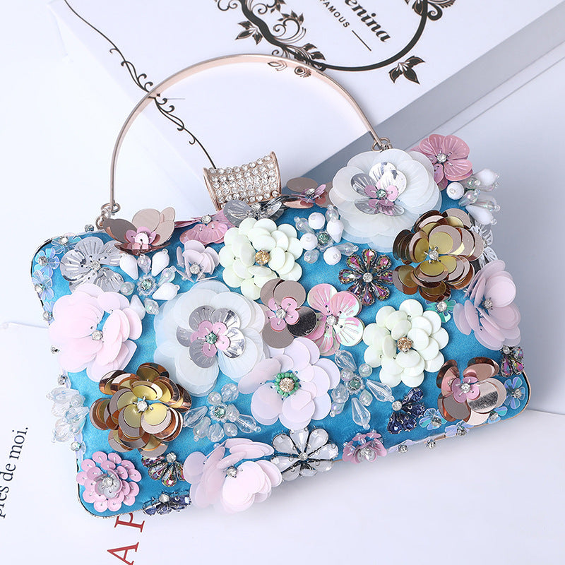 new handmade flower dinner embroidered womens bag