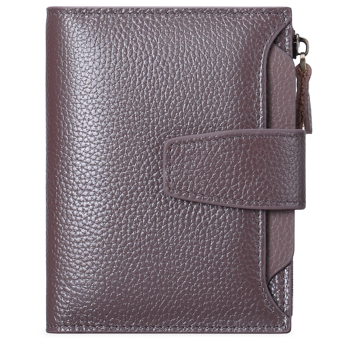 womens leather short wallet european and american milled first layer cowhide wallet wallet