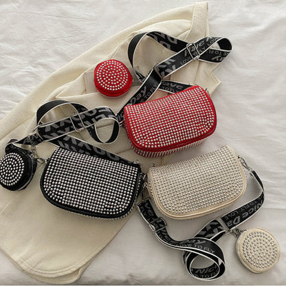 rhinestone shoulder bag with small purse fashion party underarm crossbody bag for women luxury designer bags