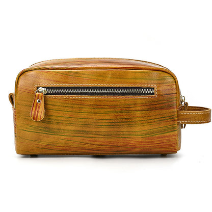 large capacity vintage top layer cowhide storage bag