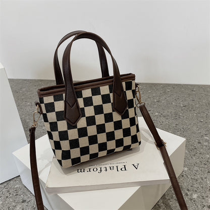 all match houndstooth shoulder portable messenger bag