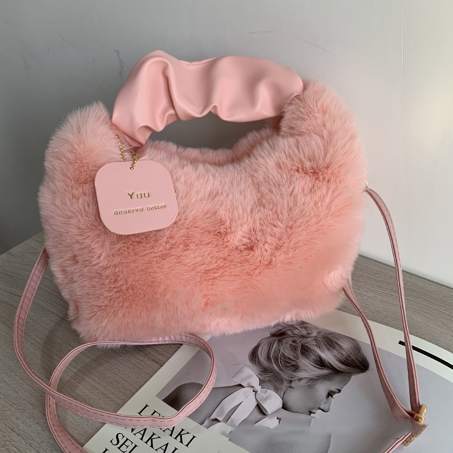 plush bag womens shoulder crossbody handbag